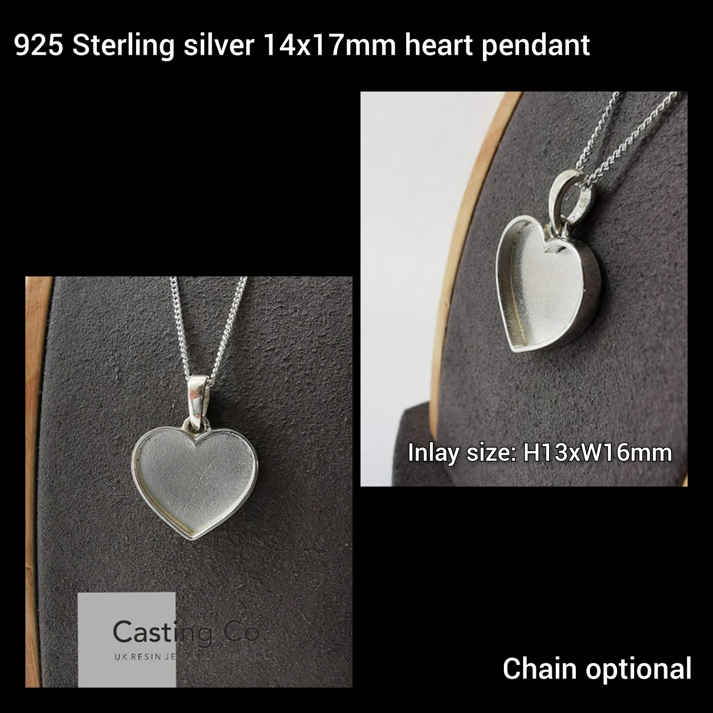 925 Sterling Silver Breastmilk and/or Lock of Hair Necklaces