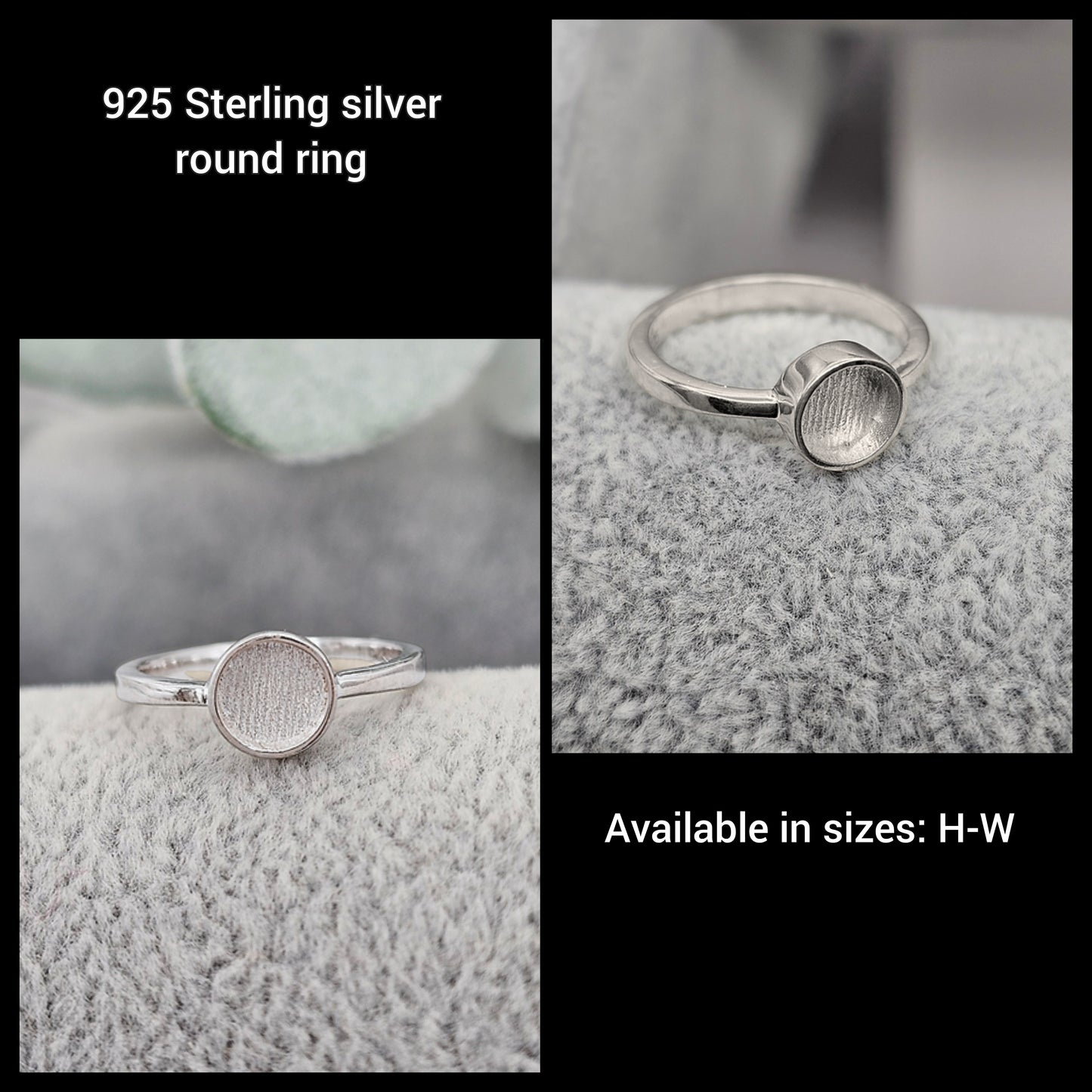 925 Sterling Silver Breastmilk and/or hair Ring Collection