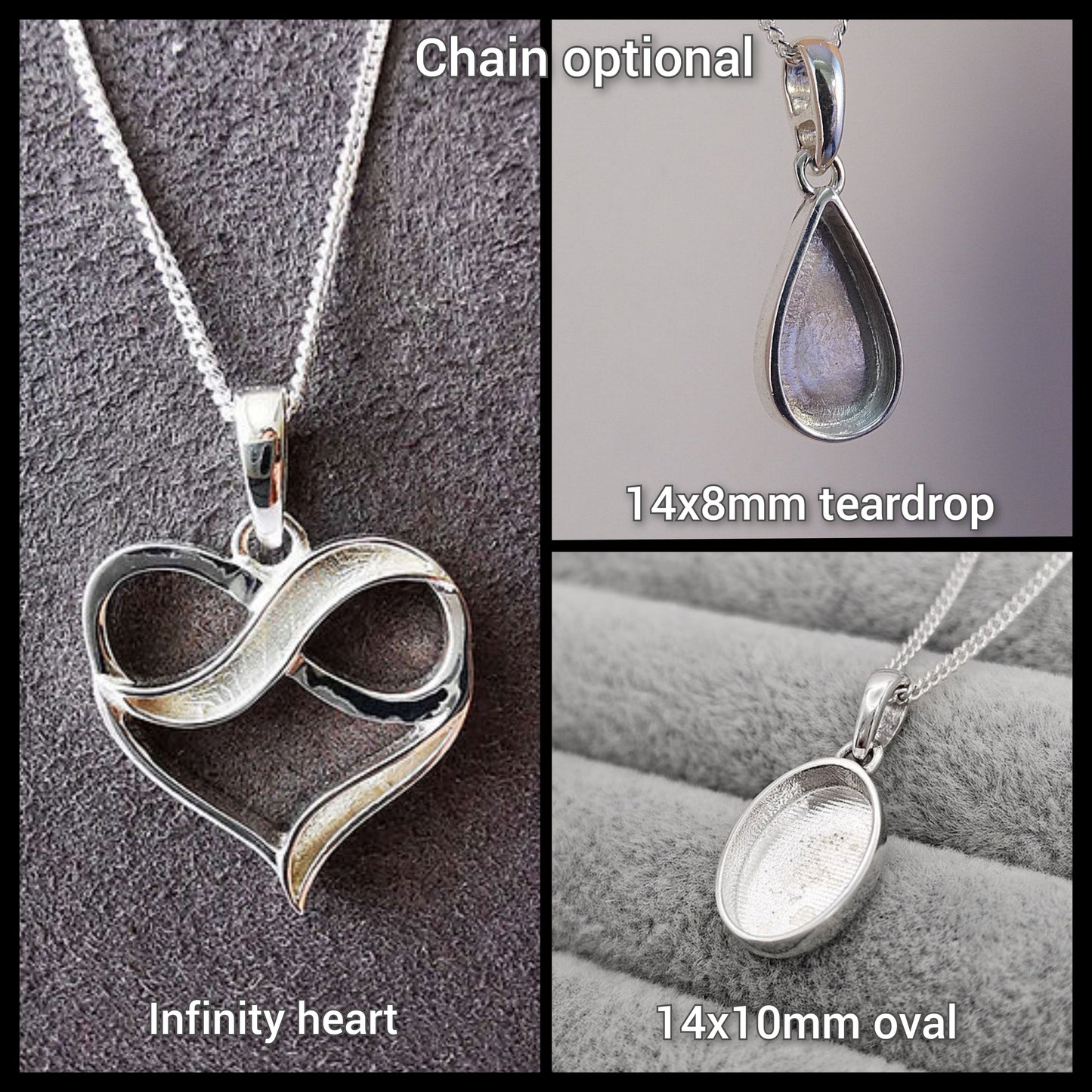 925 Sterling Silver Cremation Ashes and/or Hair Memorial Necklaces