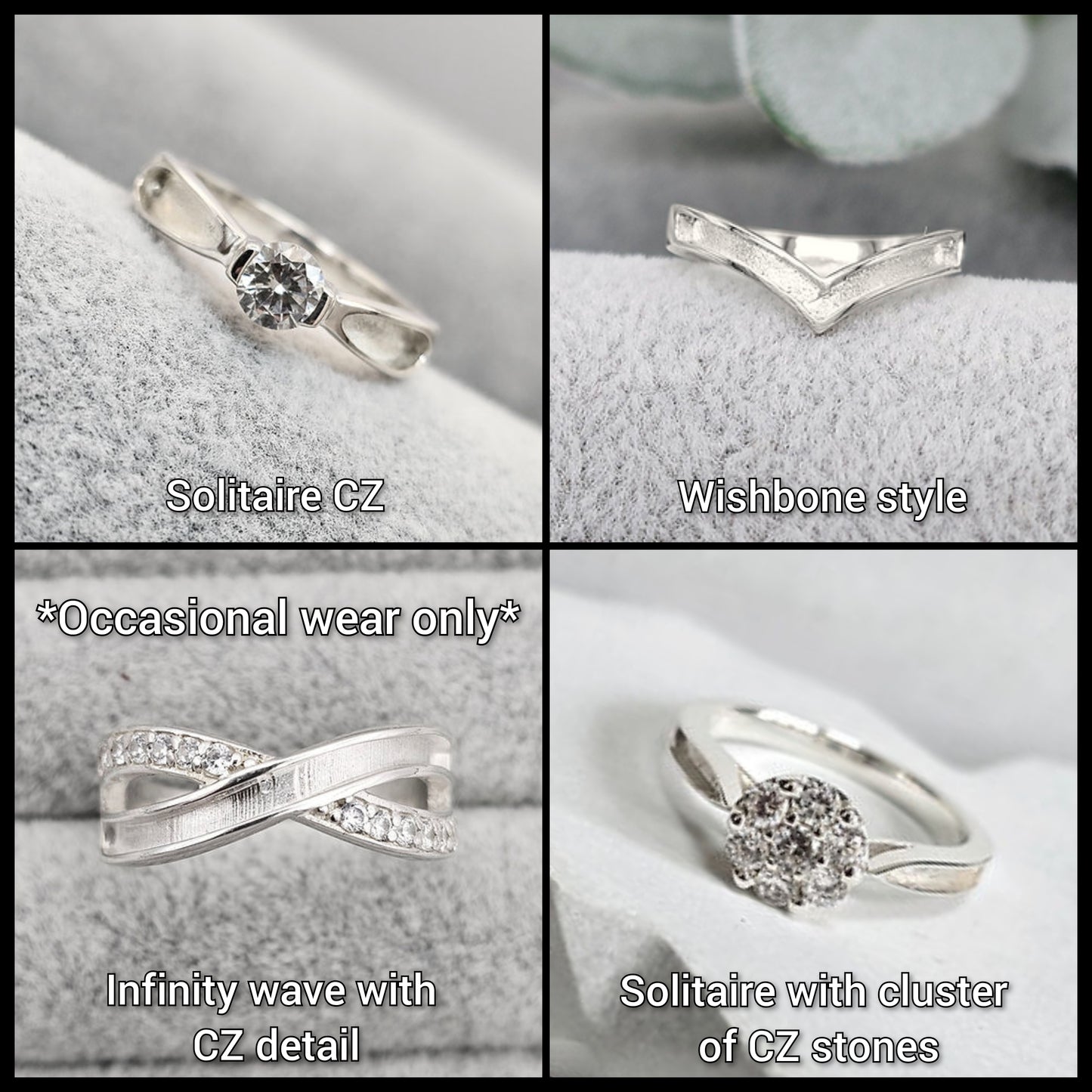 925 Sterling Silver Breastmilk and/or hair Ring Collection