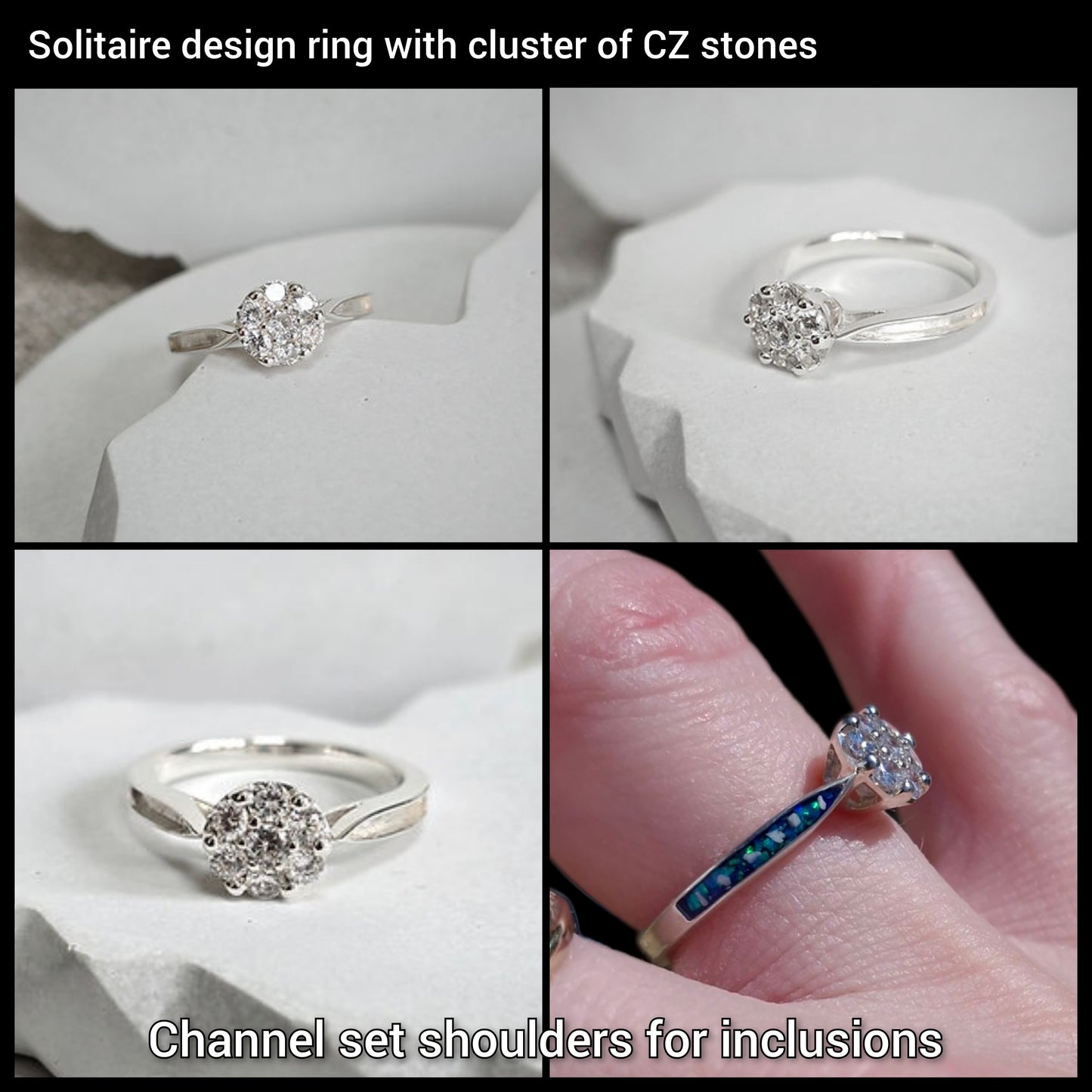 925 Sterling Silver Breastmilk and/or hair Ring Collection