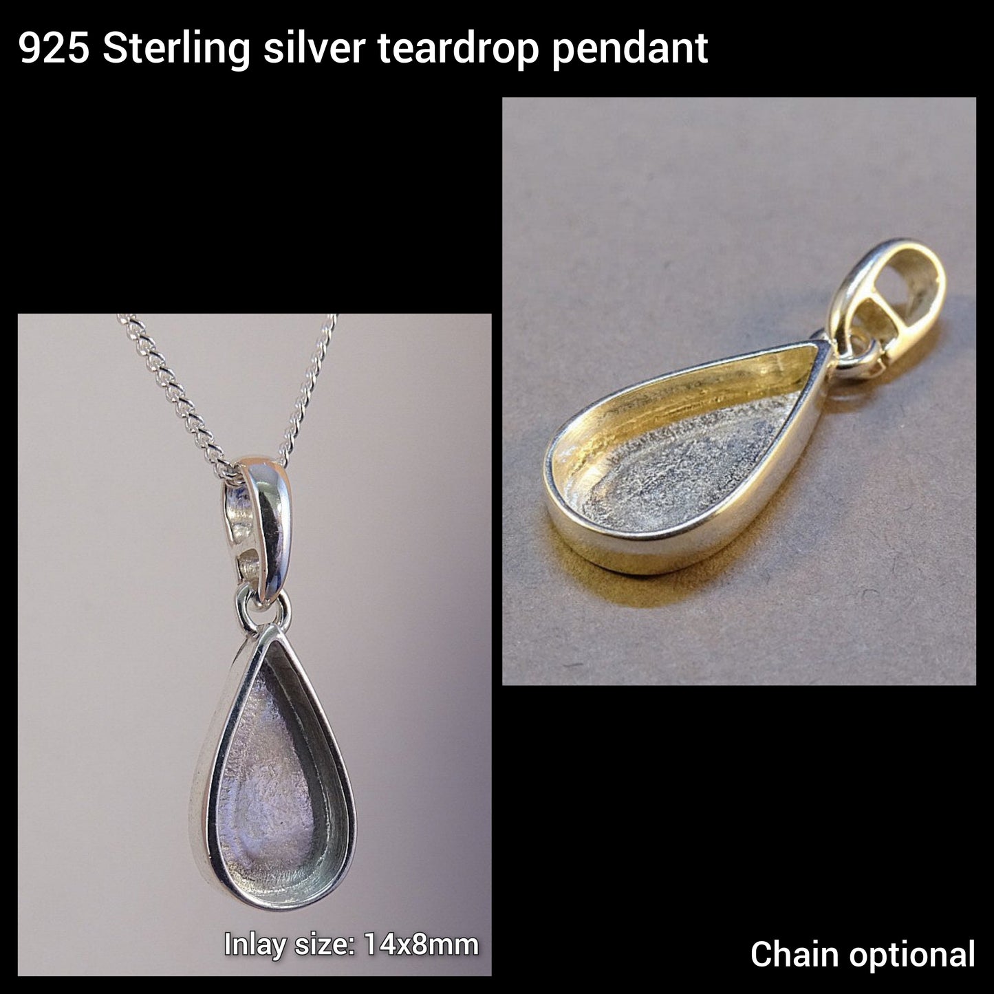 925 Sterling Silver Cremation Ashes and/or Hair Memorial Necklaces