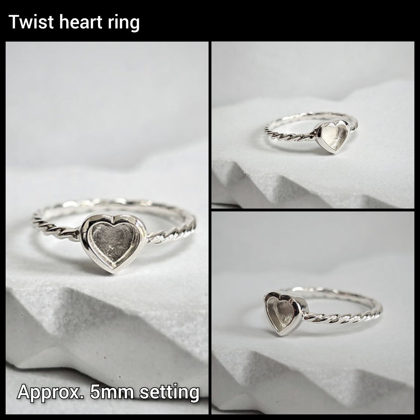 925 Sterling Silver Breastmilk and/or hair Ring Collection