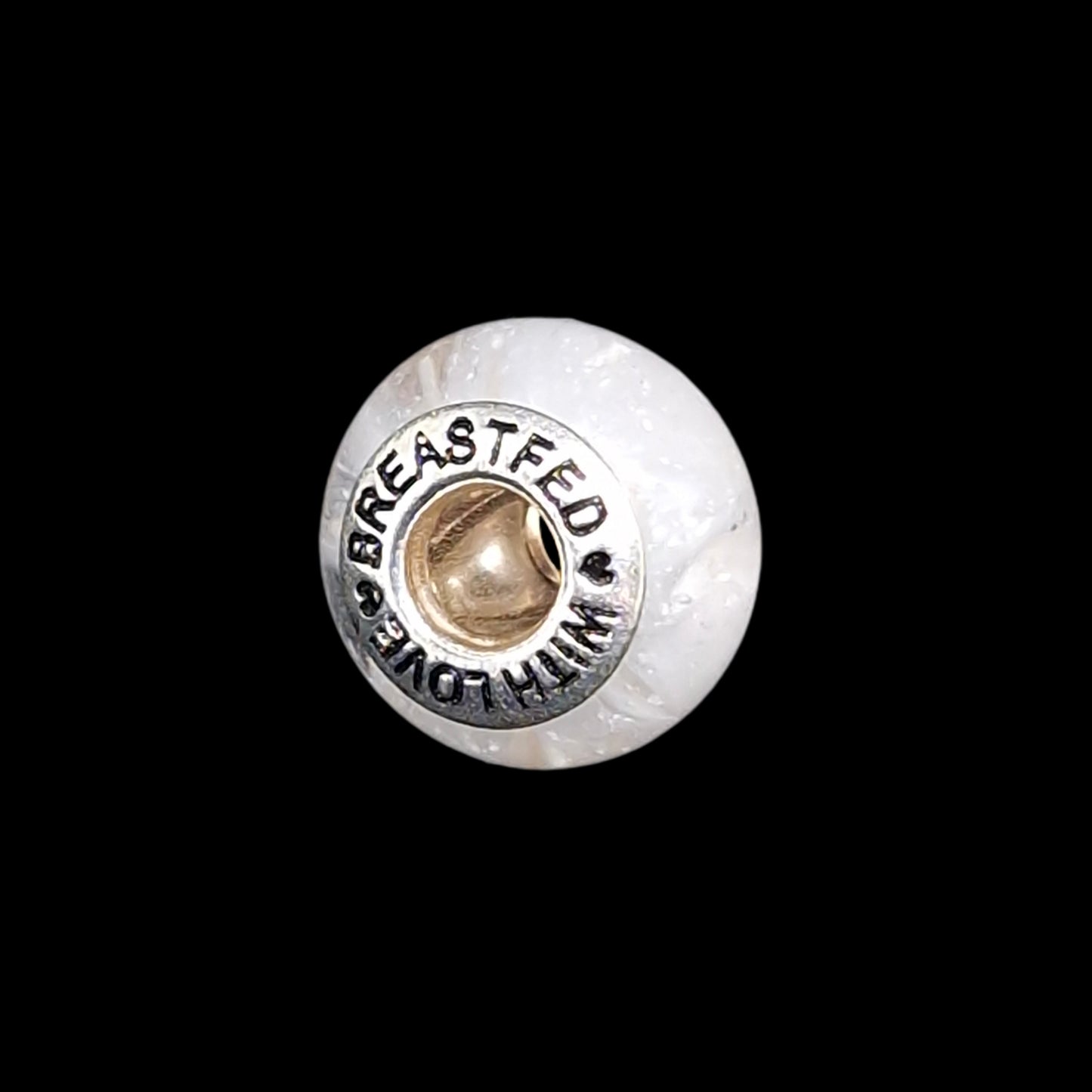 Breastmilk Bracelet Bead with 925 Sterling Silver Cores