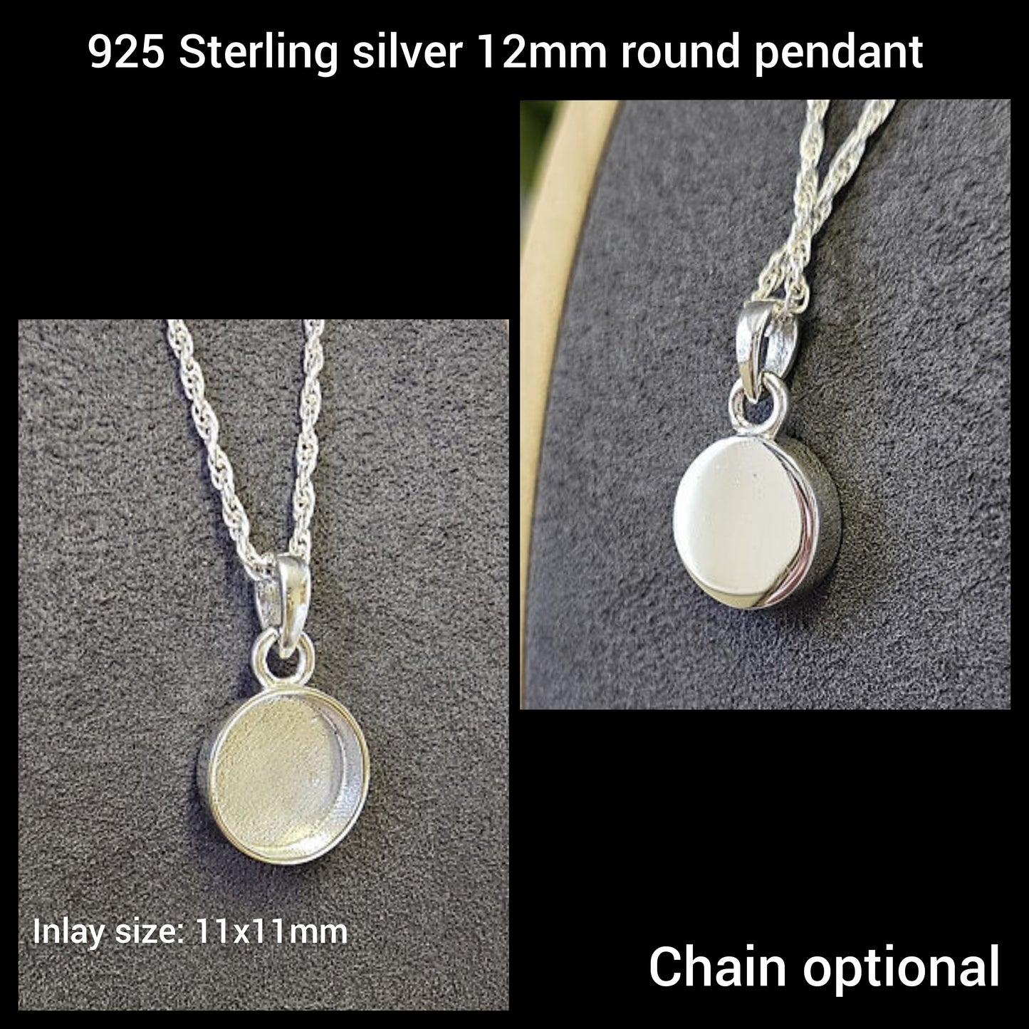 925 Sterling Silver Cremation Ashes and/or Hair Memorial Necklaces