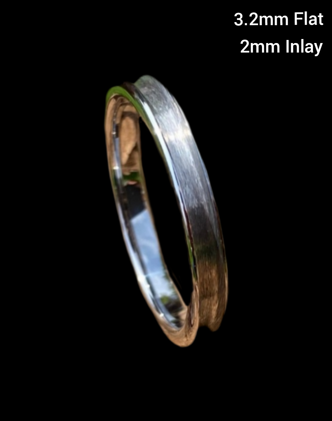 3.2mm ring for cremation ashes, breastmilk and other inclusions