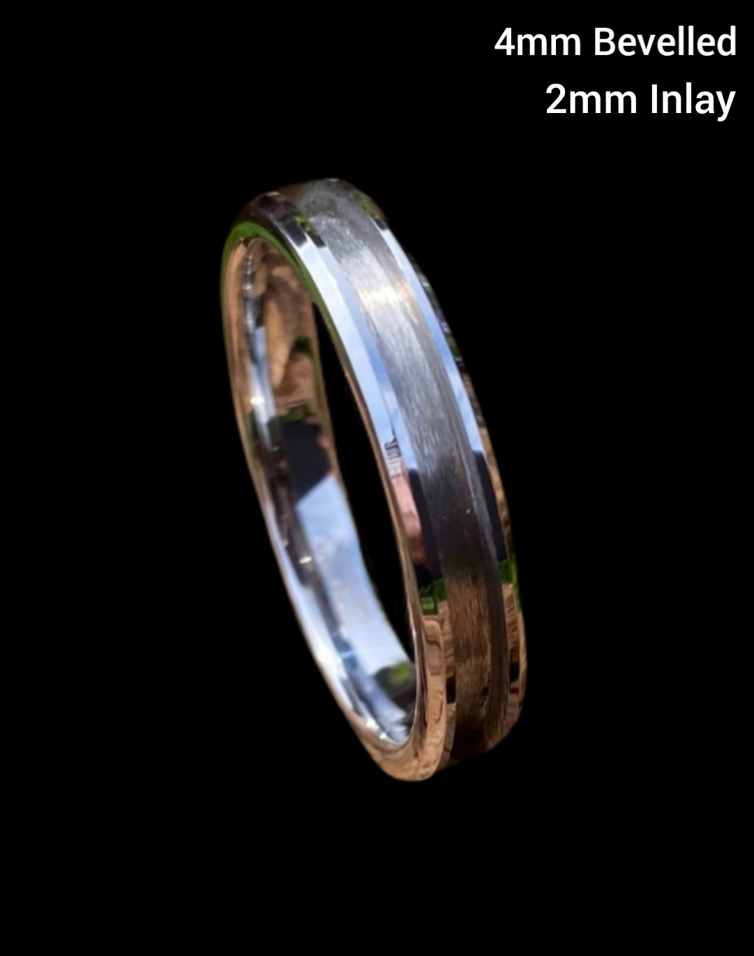 4mm channel ring for breastmilk, cremation ashes and other inclusions