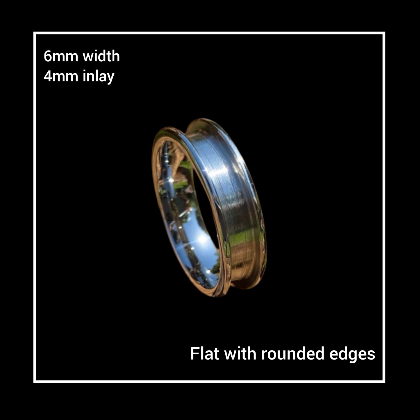 Channel Rings - Stainless Steel, Titanium or Tungsten Carbide: Breastmilk and/or Hair Inclusion