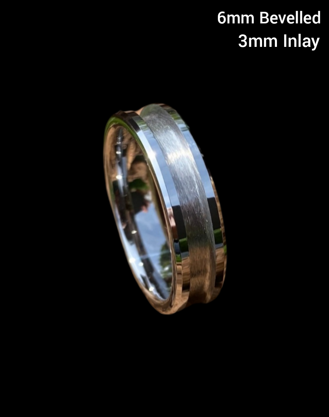 6mm channel ring for cremation ashes, breastmilk and other inclusions