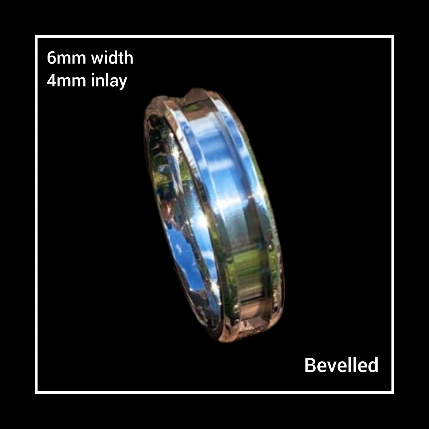 Channel Rings - Stainless Steel, Titanium or Tungsten Carbide: Breastmilk and/or Hair Inclusion