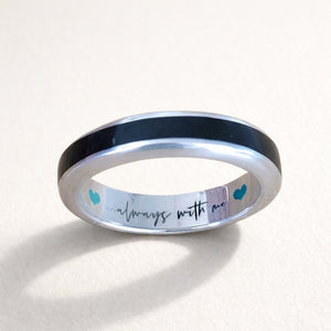 4mm width channel ring - 925 sterling silver