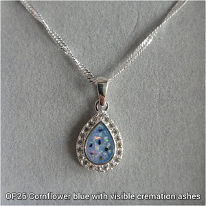 Halo teardrop pendant
