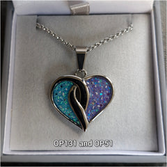 Crossover heart pendant