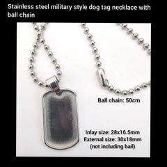 Military style dog tag necklace
