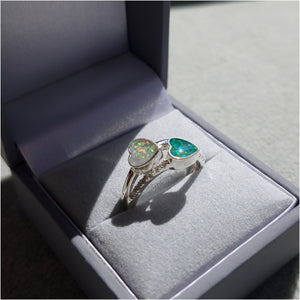 Double heart ring