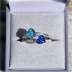 Double heart ring