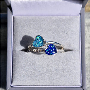Double heart ring