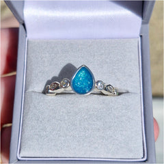 Double marquise pear ring