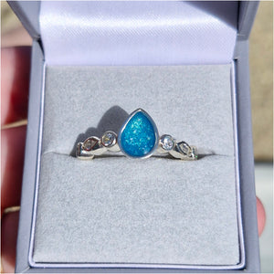 Double marquise pear ring