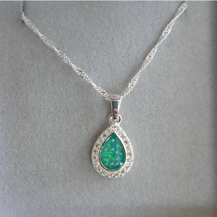 Halo teardrop pendant