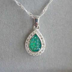 Halo teardrop pendant