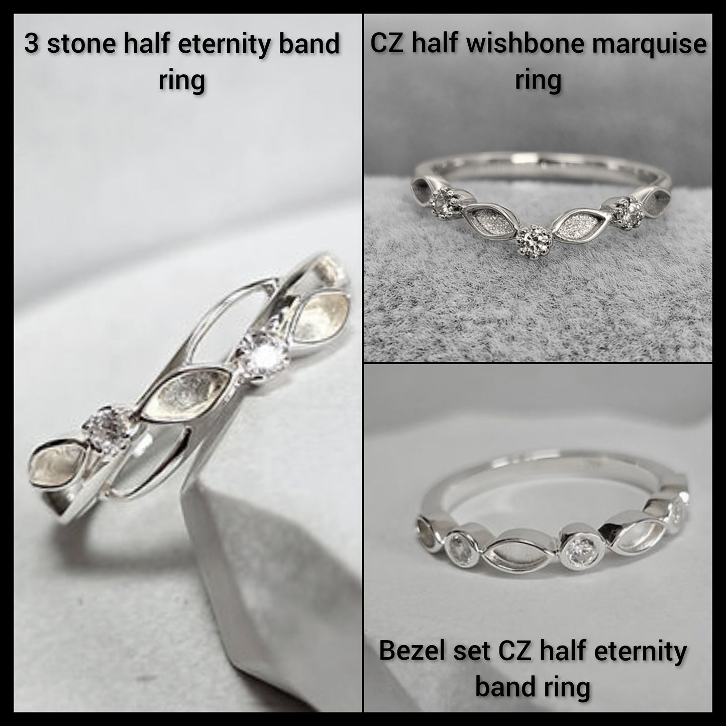 925 Sterling Silver Cremation Ashes and/or Hair Ring Collection