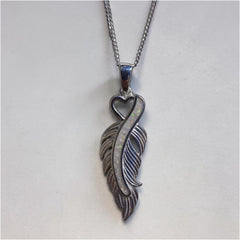 Feather Heart Pendant