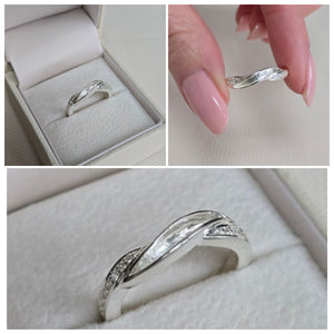 Forever linked single inlay ring