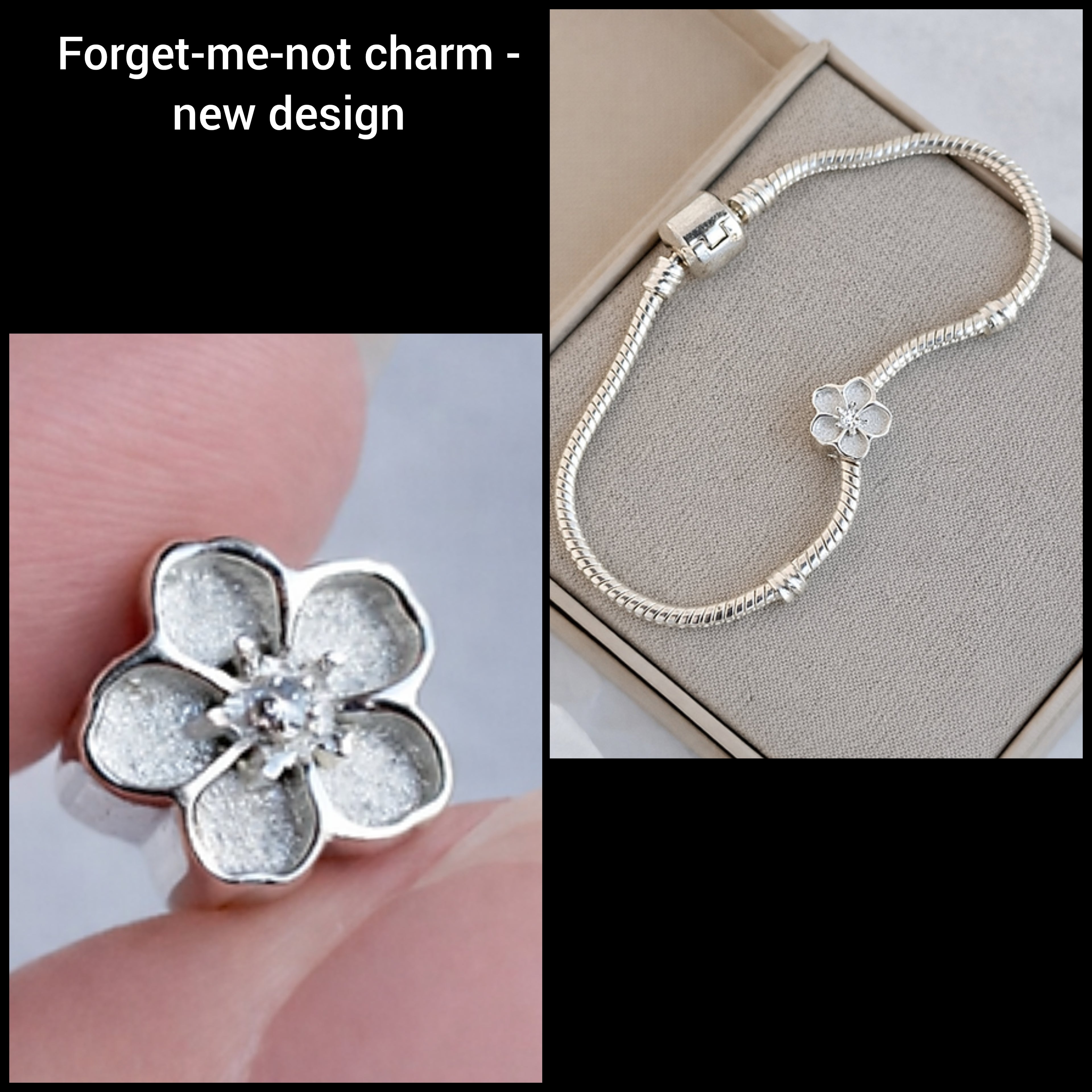 Forget-me-not charm (new design)