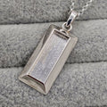 Gold bar style pendant - 925 sterling silver