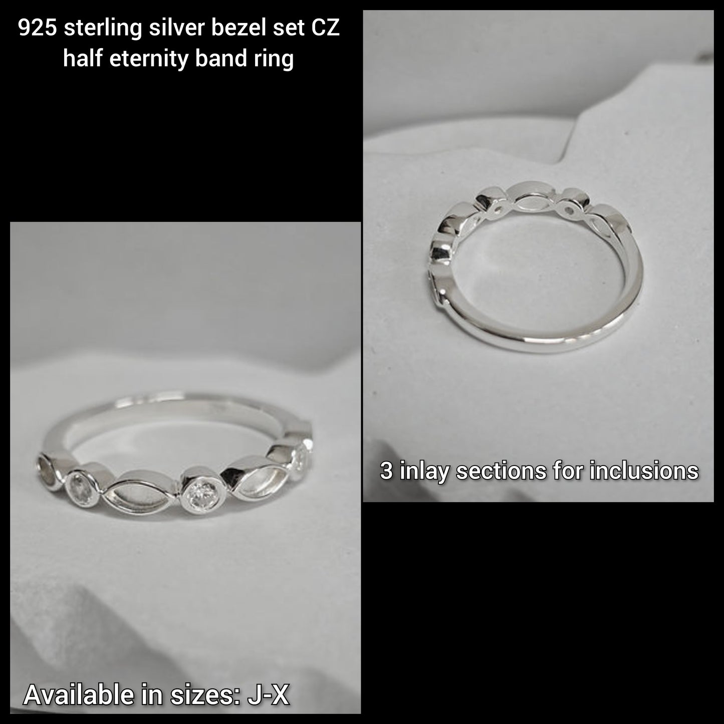 925 Sterling Silver Cremation Ashes and/or Hair Ring Collection