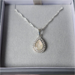 Halo teardrop pendant