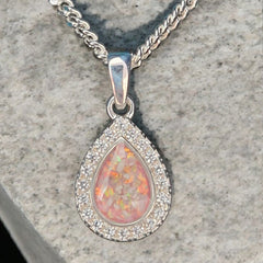Halo teardrop pendant