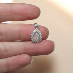 Halo teardrop pendant