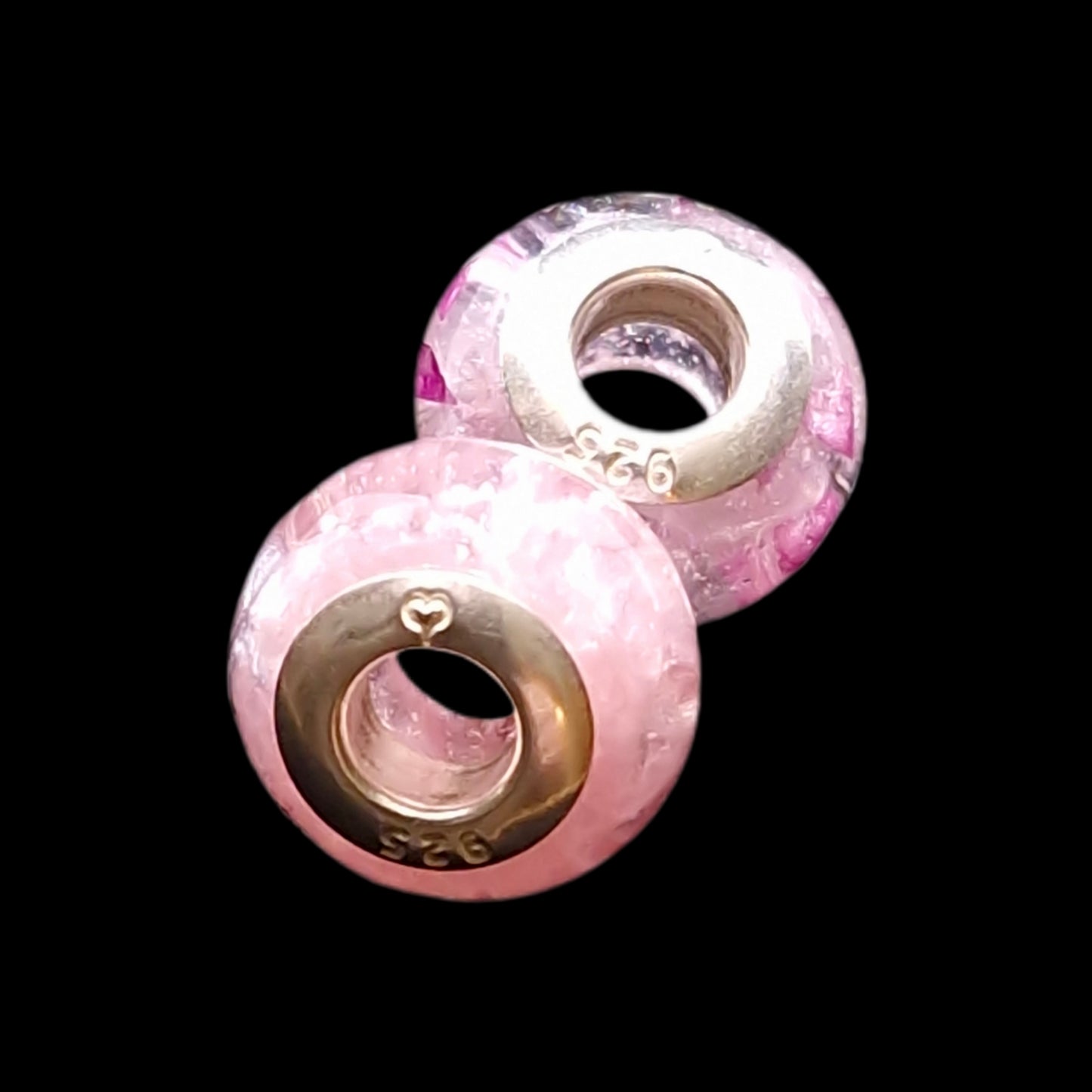 Breastmilk Bracelet Bead with 925 Sterling Silver Cores