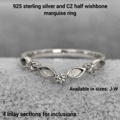 Marquise wishbone ring