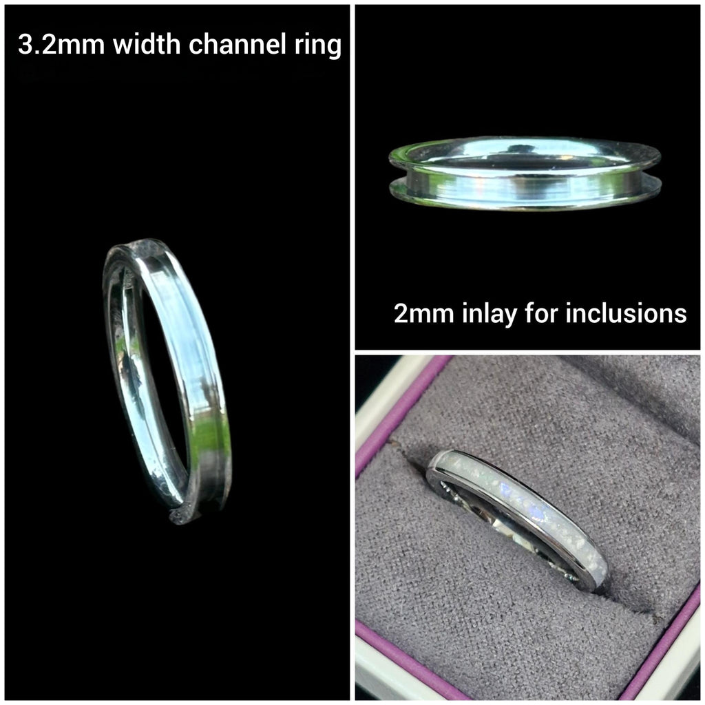 3.2mm width channel ring - Alternative metals