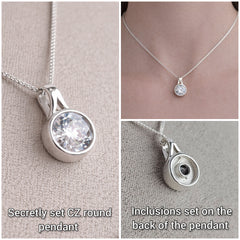Secretly set Round pendant