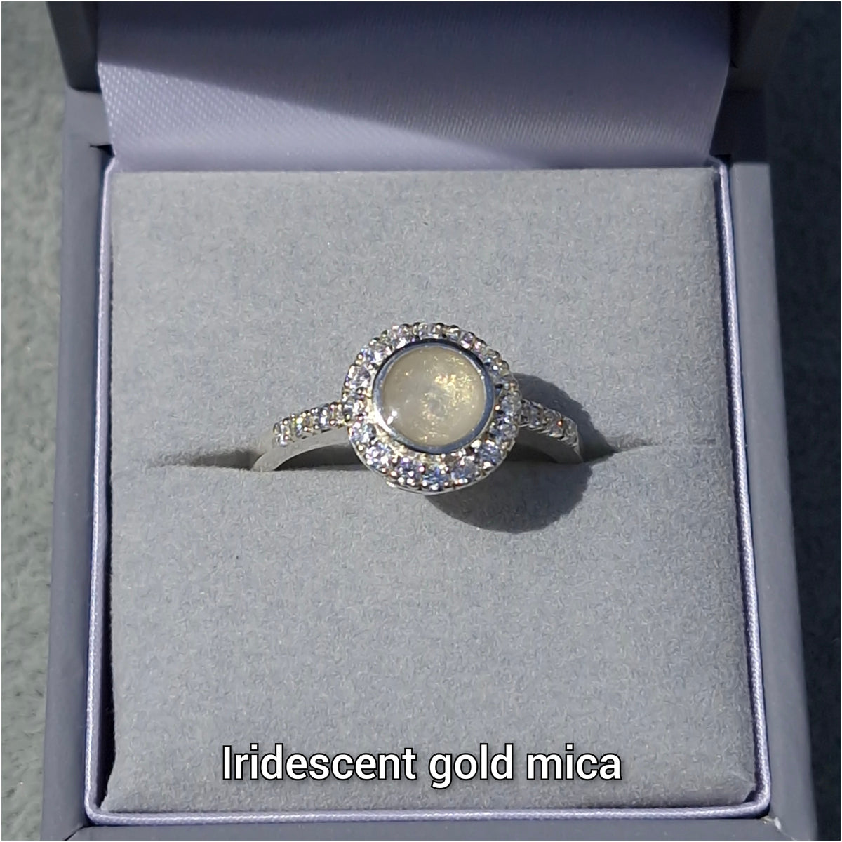 CZ Halo round ring