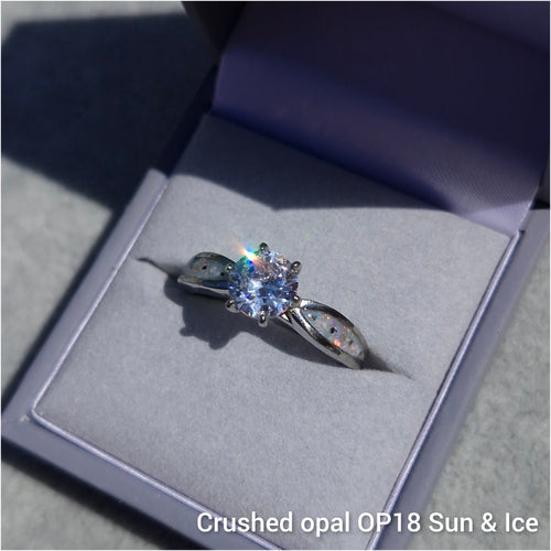 Aurora Solitaire ring - Stainless Steel