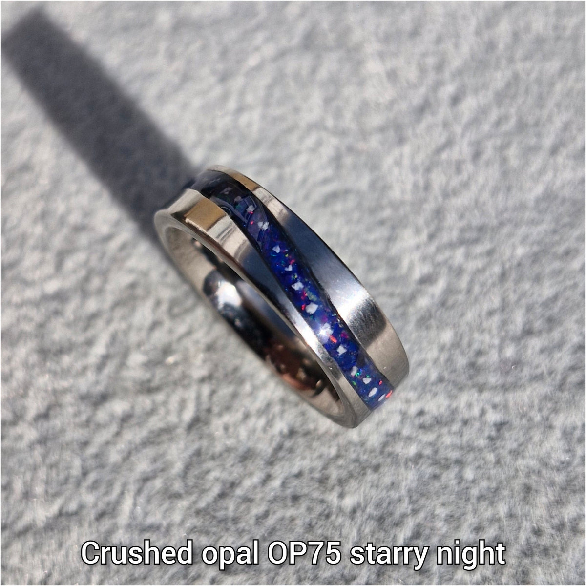 6mm wide wave inlay channel ring
