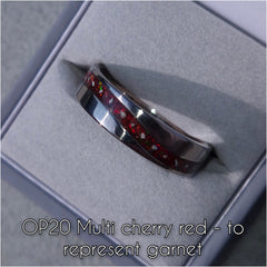 6mm wide wave inlay channel ring