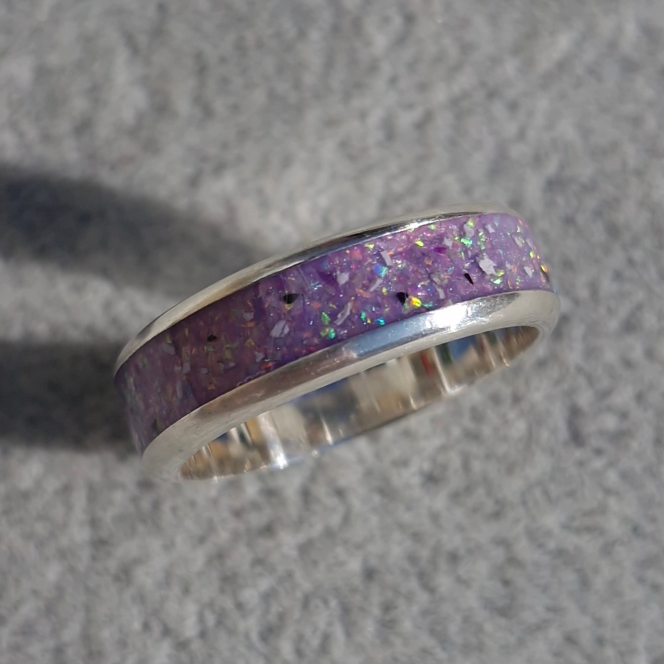 Wide channel ring - 925 sterling silver