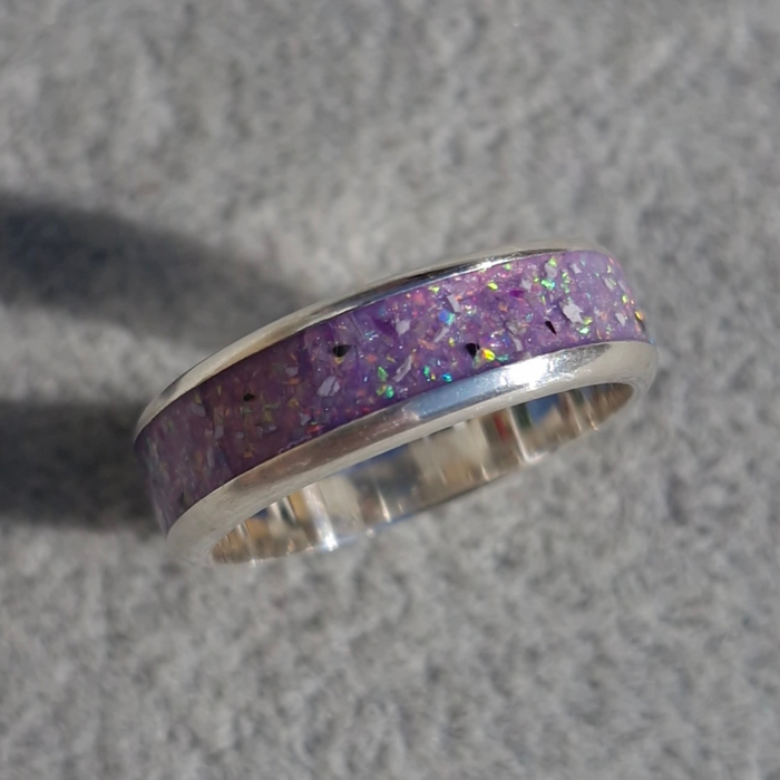 Wide channel ring - 925 sterling silver