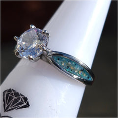 Aurora Solitaire ring - Stainless Steel