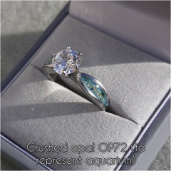 Aurora Solitaire ring - Stainless Steel