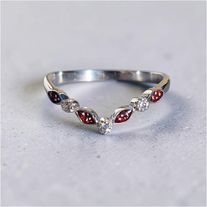 Marquise wishbone ring