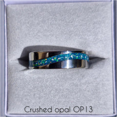 6mm wide wave inlay channel ring