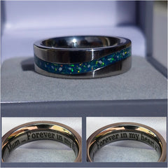 6mm wide wave inlay channel ring