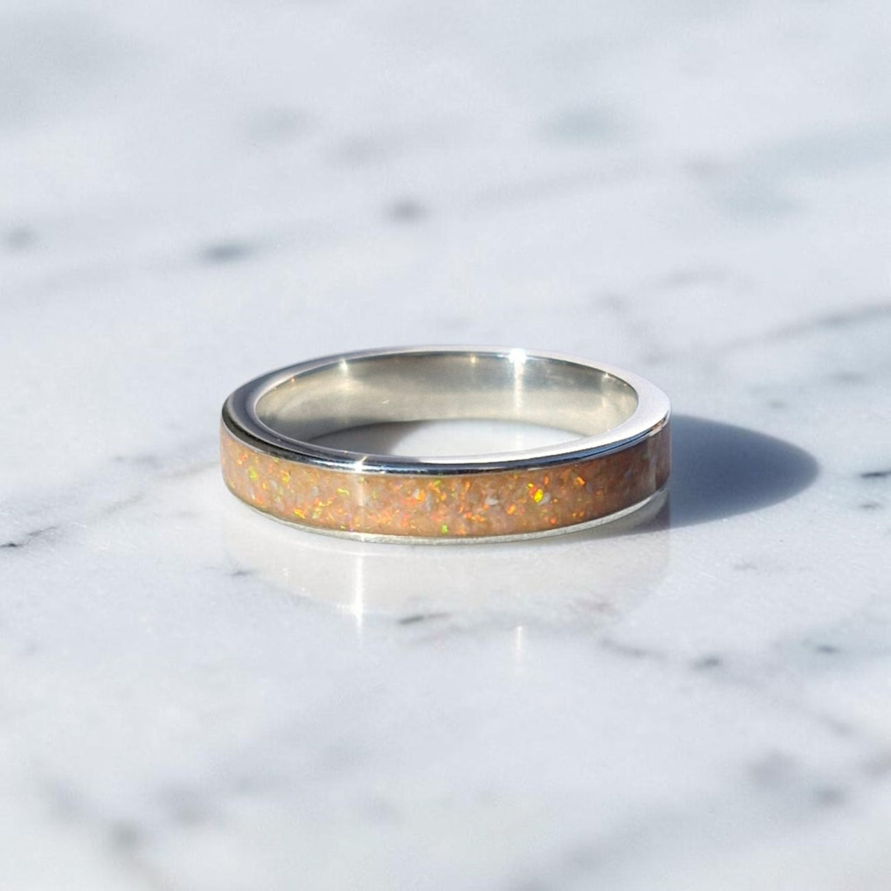 4mm width channel ring - 925 sterling silver